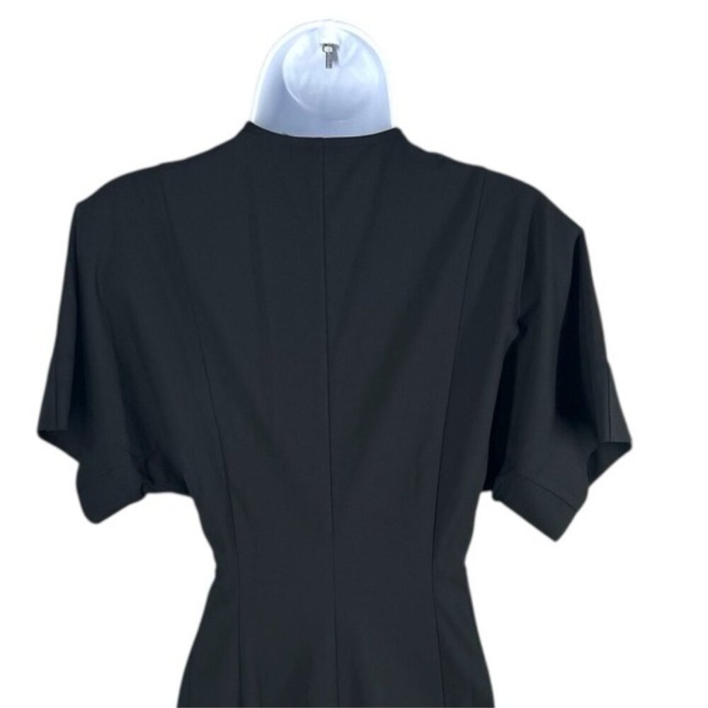 GANNI NWT Drapey Melange Midi Dress Black – Size 34 / US 2 XS - Picture 8 of 11